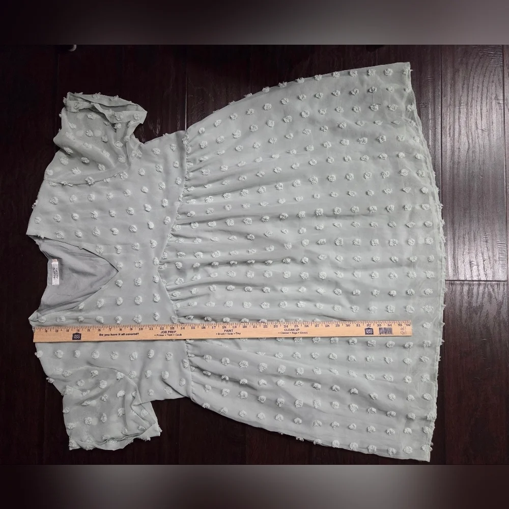 Hbeyyto Light Green Textured Dress Size 3XL - Picture 10 of 10